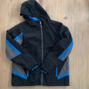 Lands’ End | Black & Blue Warm Hooded Winter Coat